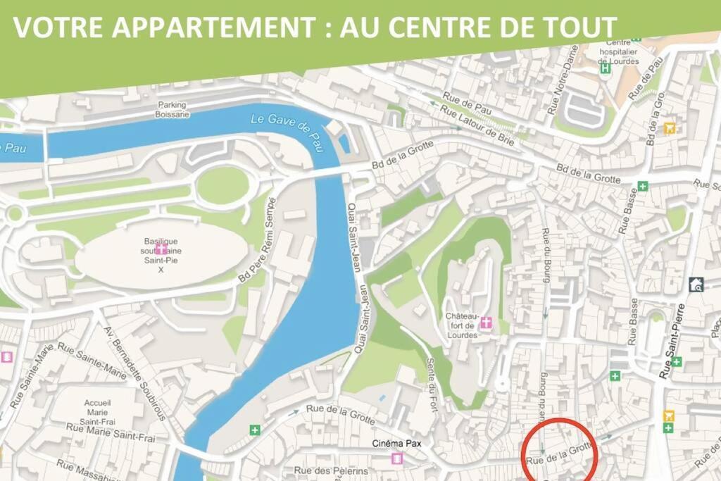Le Montferrat - 65M2 - 2 Chambres - Rue De La Grotte - Hyper Centre Lourdes Exterior foto